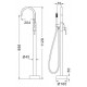 Μπαταρία Λουτρού Επιδαπέδια Artemis Karag S12323 Chrome Μπαταρία Λουτρού Επιδαπέδια Artemis Karag S12323 Chrome